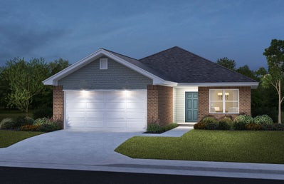 Elevation C. 1,301sf New Home in Noble, OK