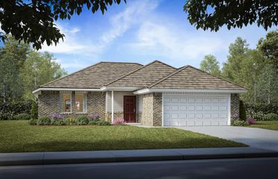 Elevation A. 1,329sf New Home in Noble, OK