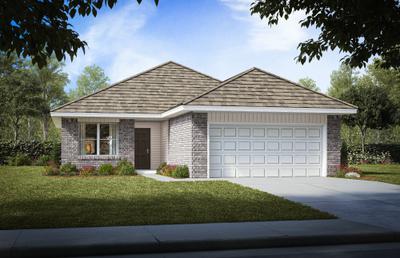 Elevation A. 1,300sf New Home in Muskogee, OK