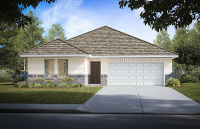 Elevation A. 1,600sf New Home