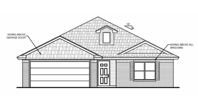Elevation C. 1,500sf New Home